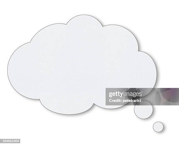 blank white speech bubbles - thought bubbles stock pictures, royalty-free photos & images