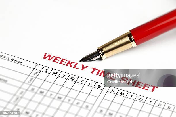weekly time sheet - week stock pictures, royalty-free photos & images
