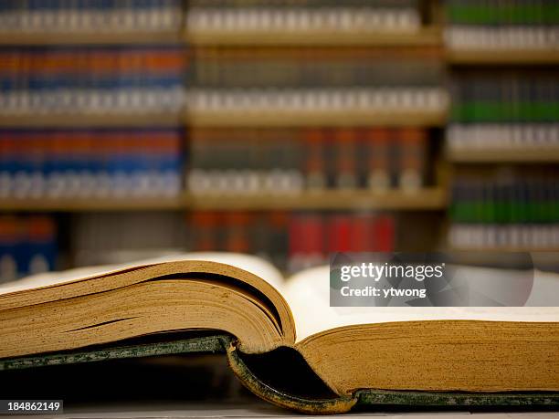 very old book in a law library - vocabulary stock pictures, royalty-free photos & images