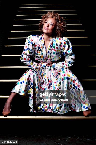 Connie Mitchell of Sneaky Sound system poses during the Great Southern Nights 2024 Program Announcement at Metro Theatre on December 12, 2023 in...