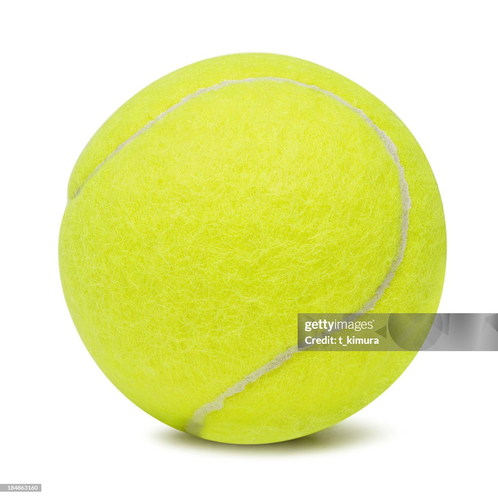 Tennis ball on white background