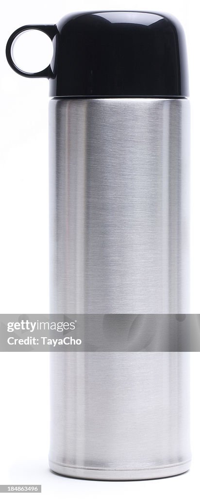 Silver vacuum flask