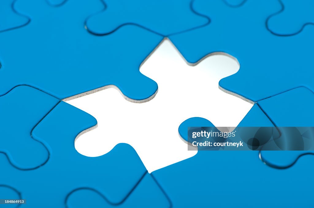 Blue jigsaw puzzle