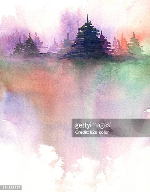 ilustraciones, imágenes clip art, dibujos animados e iconos de stock de naturaleza abstracta - niebla