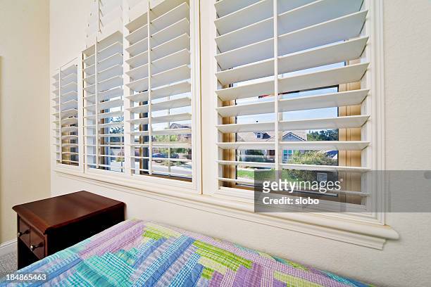 opened window blinds - lameller bildbanksfoton och bilder