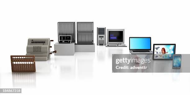 cronología de ordenador - registro fotografías e imágenes de stock