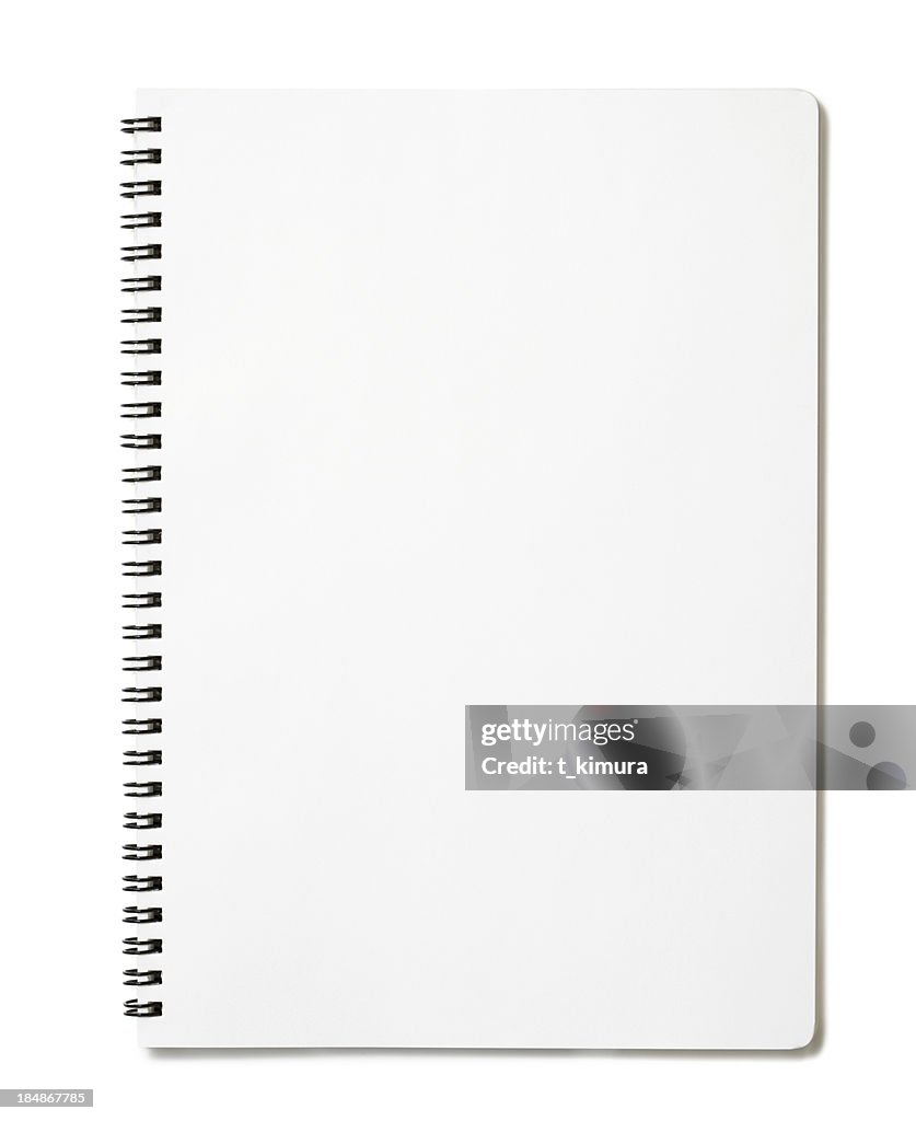 Cuaderno de notas en blanco