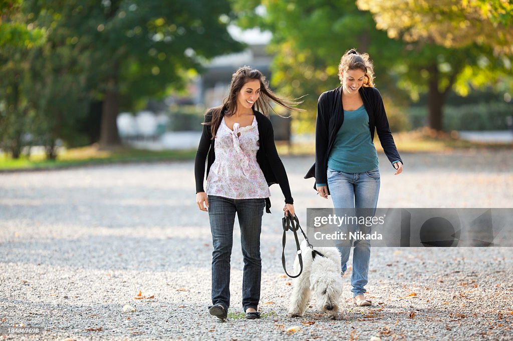 Young women with dog