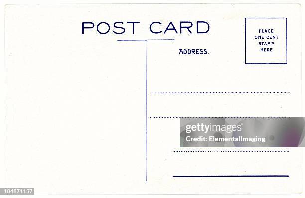 retro background image of an vintage antique postcard back - postcard stock pictures, royalty-free photos & images