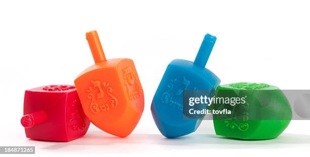 Chanukah Dreidels, Foto de stock