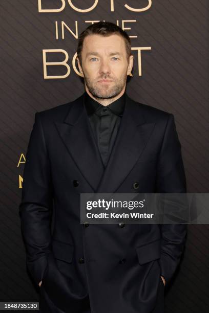 Joel Edgerton attends Amazon MGM Studios Los Angeles Premiere of "The Boys in the Boat" at Samuel Goldwyn Theater on December 11, 2023 in Beverly...