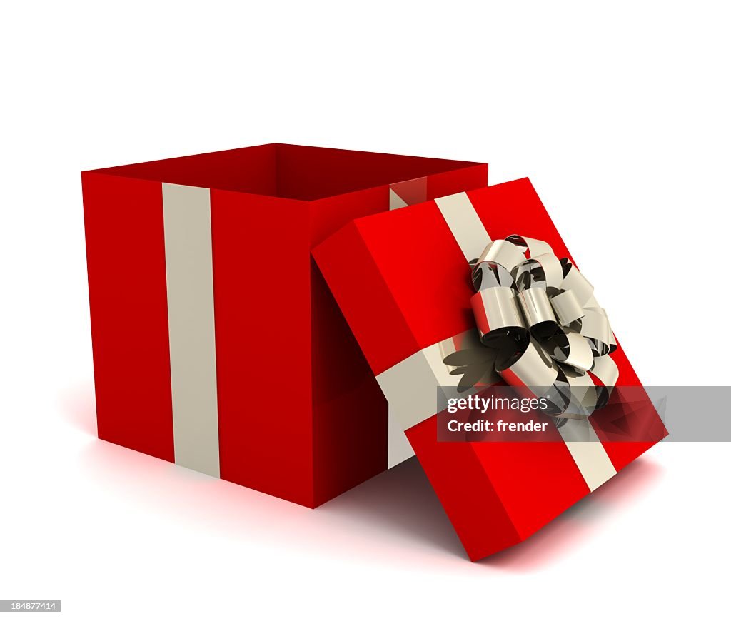 Eröffnete Geschenk Box