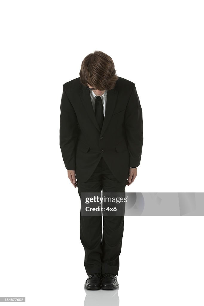 Businessman bowing