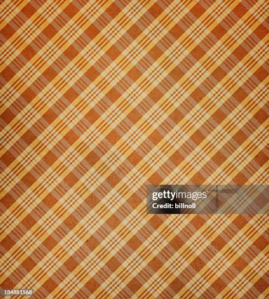 papel marrón con patrón a cuadros - a cuadros fotografías e imágenes de stock