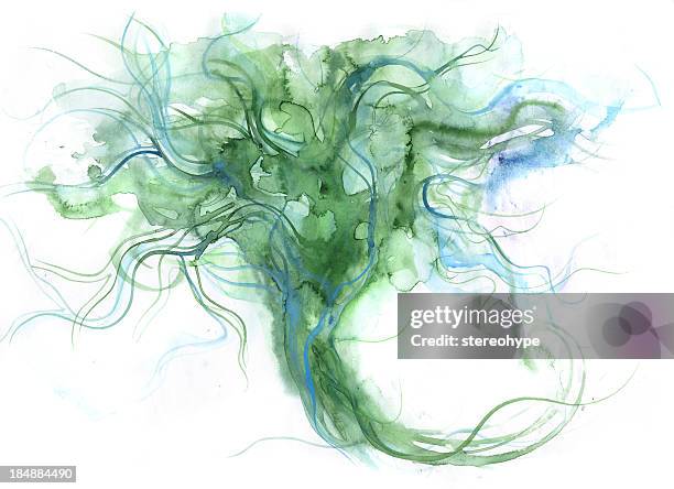 flowing tree - tentacle stock illustrations