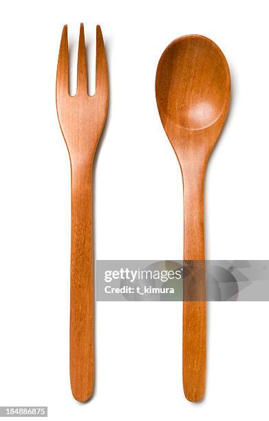 wooden cutlery - keukengereedschap stockfoto's en -beelden