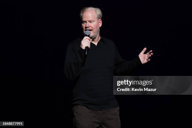 Jim Gaffigan performs onstage during 2023 Night of Too Many Stars benefiting NEXT for AUTISM at Beacon Theatre on December 11, 2023 in New York City.