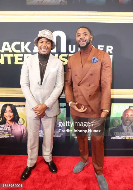 Earl Cooper and Olajuwon Ajanaku attend the Black Enterprise Celebrates 40 Under 40 Class Of 2023 at Altman Building on December 10, 2023 in New York...