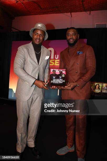 Earl Cooper and Olajuwon Ajanaku attend the Black Enterprise Celebrates 40 Under 40 Class Of 2023 at Altman Building on December 10, 2023 in New York...
