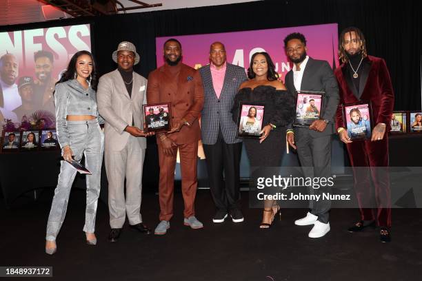 Sidnee Nicole, Earl Cooper, Olajuwon Ajanaku, Tarshena Armstrong, Songe LaRon, and Derrick Hayes attend the Black Enterprise Celebrates 40 Under 40...