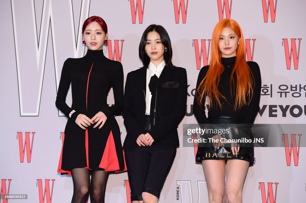 Yuna, Ryujin, Yeji of girl band ITZY attend W Korea‘s 18th breast