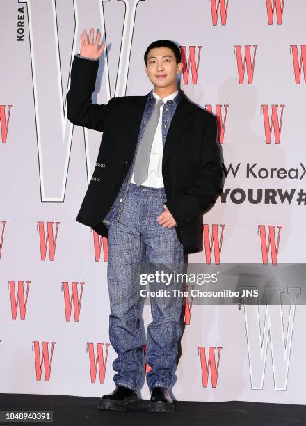 Of BTS attends W Korea‘s 18th breast cancer awareness campaign ‘Love Your W' event at Four Seasons Hotel Seoul in Jongno-gu on November 24, 2023 in...