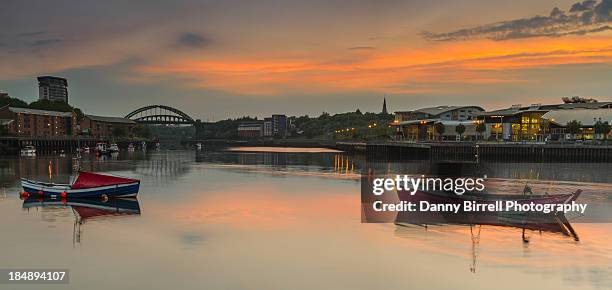 river wear sunset - sunderland - river wear stock pictures, royalty-free photos & images