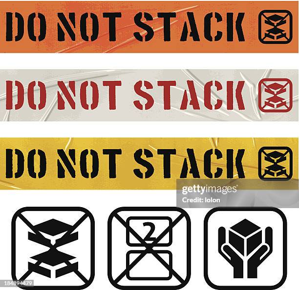 seamless do not stack duct tape banners - customs agent stock illustrations