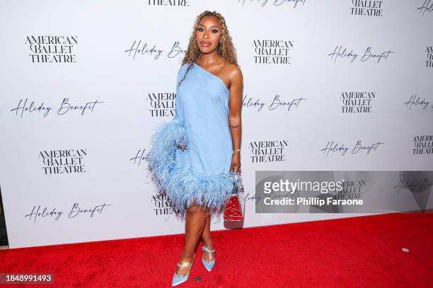 Jackie Aina attends the American Ballet Theatre's Holiday Benefit at The Beverly Hilton on December 11, 2023 in Los Angeles, California.