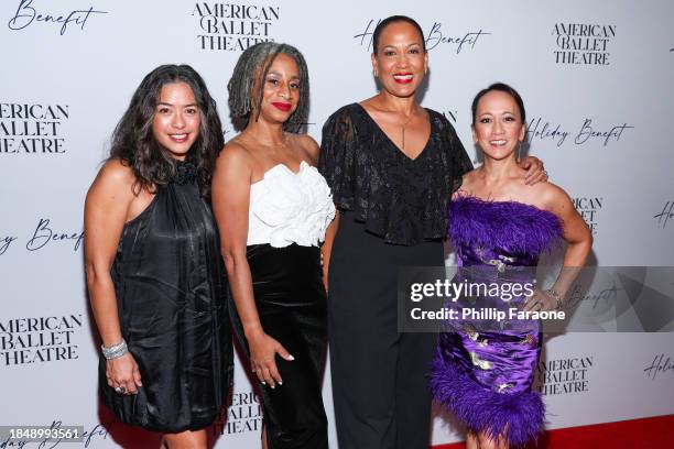 Michelle Agnew, Carla Vernón, Julianna Edwards and Alissa Hsu Lynch attend the American Ballet Theatre's Holiday Benefit at The Beverly Hilton on...