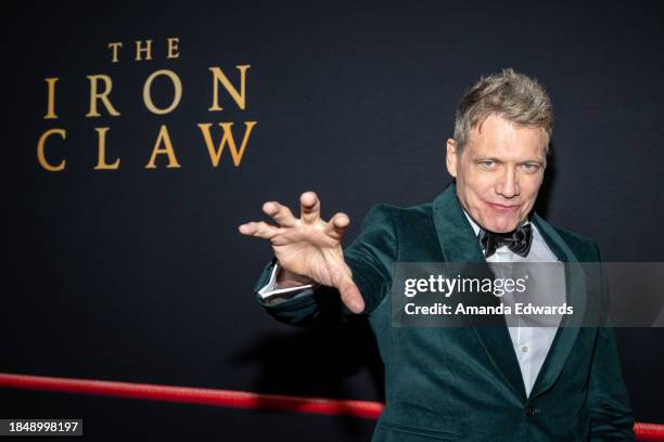 Holt McCallany arrives at the Los Angeles Premiere of A24's "The Iron Claw" at the DGA Theater Complex on December 11, 2023 in Los Angeles,...