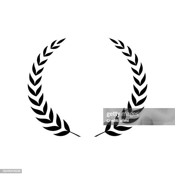 laurel wreath - wheat laurel stock illustrations