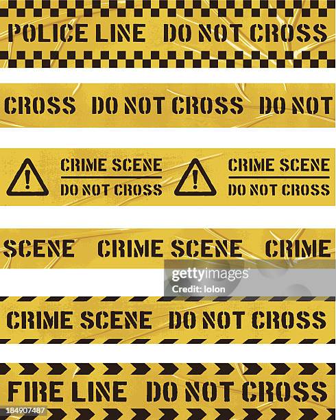 seamless police cordon tapes - tape stock illustrations