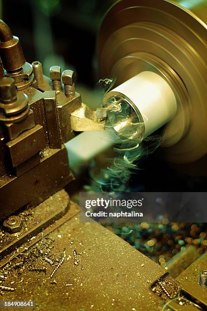working lathe - shavings stock pictures, royalty-free photos & images