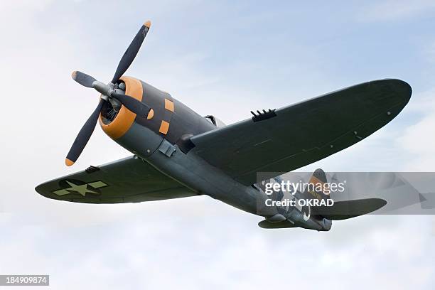 airplane p-47 thunderbolt from world war ii - world war ii aircraft stock pictures, royalty-free photos & images