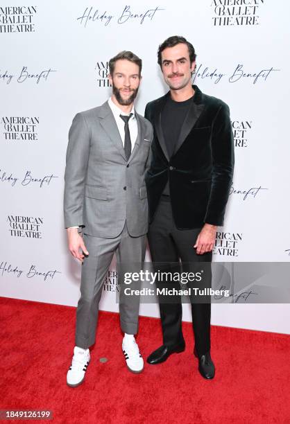 James Whiteside and Augie Schott attend the American Ballet Theatre's Holiday Benefit at The Beverly Hilton on December 11, 2023 in Beverly Hills,...