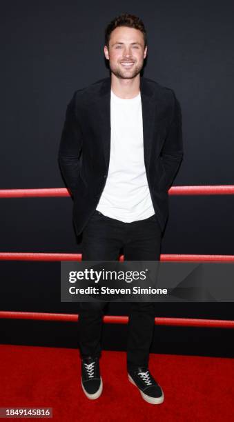 Dylan Efron attends the Los Angeles Premiere of A24's "The Iron Claw" at DGA Theater Complex on December 11, 2023 in Los Angeles, California.