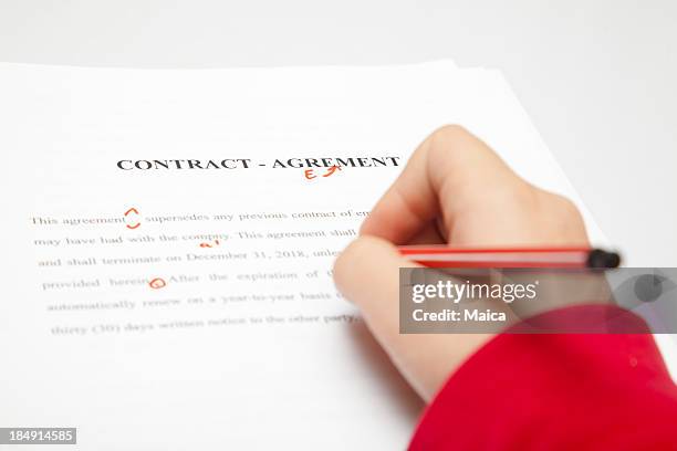 Contract Correction Red Pen Correction Photos and Premium High Res Pictures - Getty Images