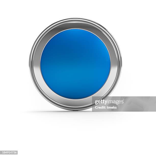 empty blue button/icon - 3 d button stock pictures, royalty-free photos & images