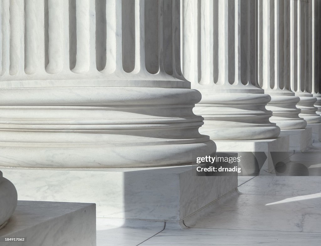 Column outside U.S. Supreme Court building