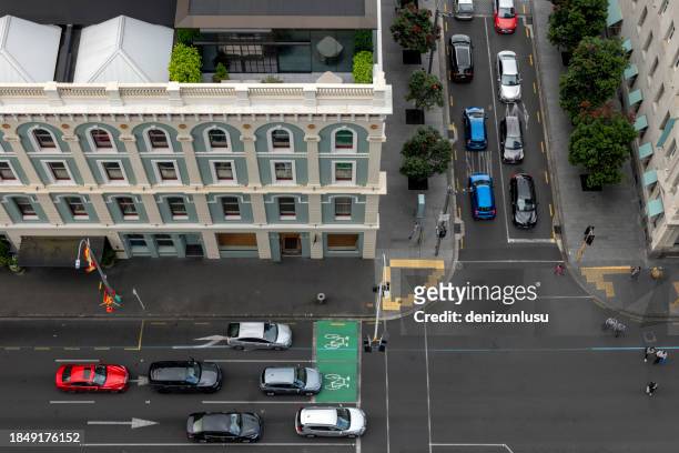 downtown auckland, new zealand - auckland traffic stock pictures, royalty-free photos & images