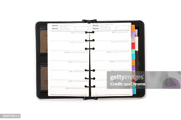 semanal registo mensal de verificação diária - agenda pessoal imagens e fotografias de stock