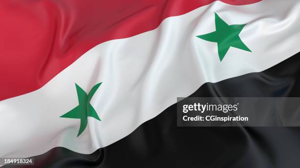 syrische flagge - syrian flag stock-fotos und bilder