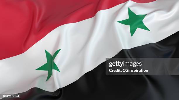 bandera de siria - bandera de siria fotografías e imágenes de stock