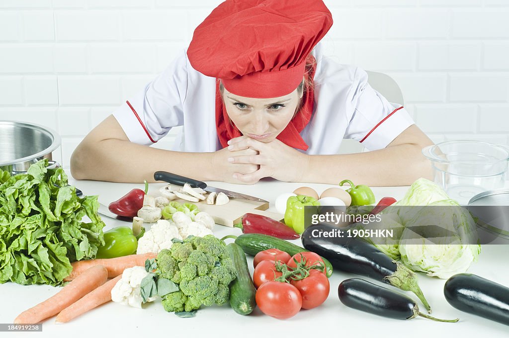 Young woman chef