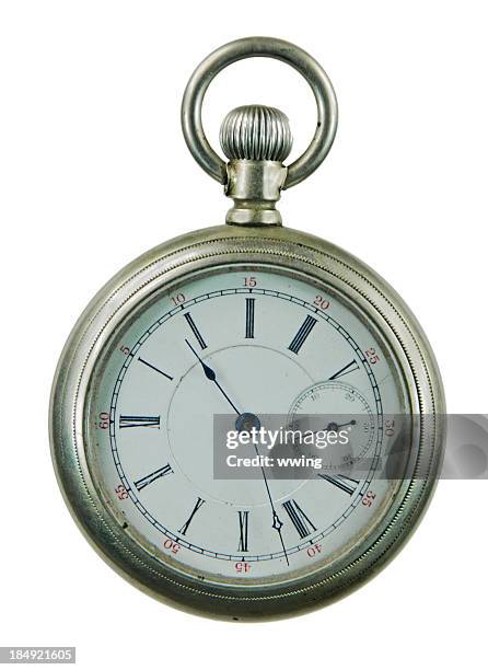antique pocket watch - pocket watch stock pictures, royalty-free photos & images