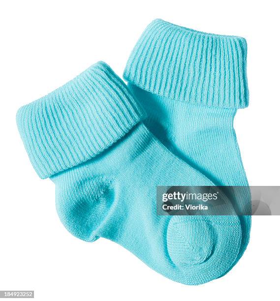 baby socks on white - baby clothing stock pictures, royalty-free photos & images