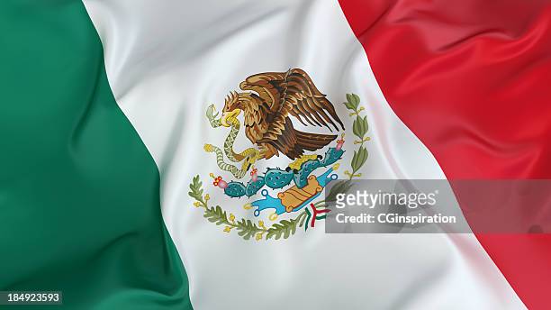 mexico flag - gulf of mexico stockfoto's en -beelden