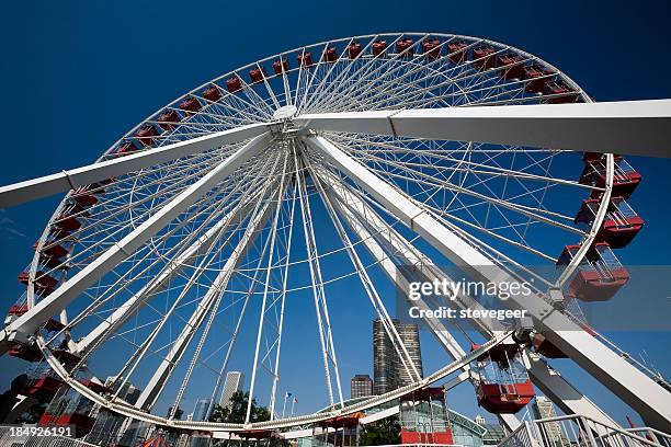 ruota panoramica, chicago - ferris wheel foto e immagini stock