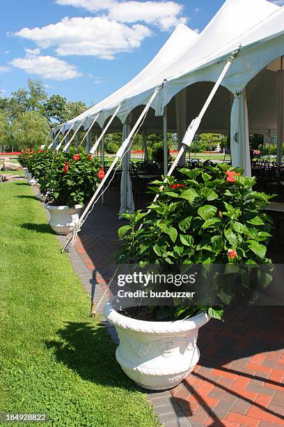 special event large white tent - heritage festival presented stock pictures, royalty-free photos & images